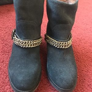 LOFT blue suede boots